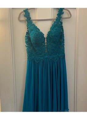 Sherri Hill Teal Prom Dress size 6